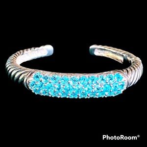 QVC sterling silver Hinged cuff bracelet